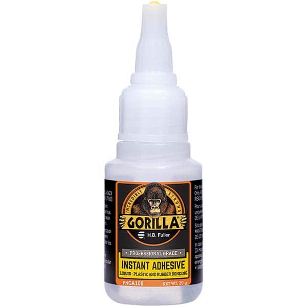 GorillaPro - 20 g Squeeze Bottle Clear Instant Adhesive - Eagle Tool & Supply