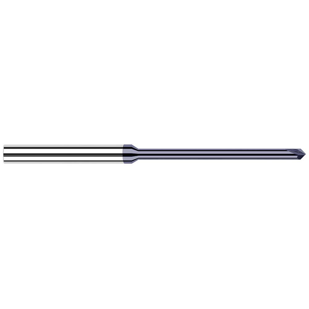 Harvey Tool - 1/32" Diam 90°/90° 2-Flute Single End Solid Carbide Chamfer Mill - Exact Industrial Supply