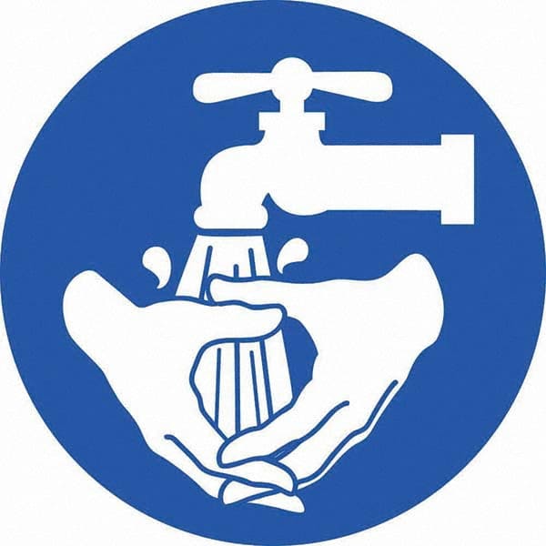 Restroom & Janitorial Label: 6″ High Removable Adhesive, Vinyl
