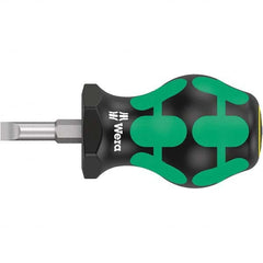 Wera - Slotted Screwdrivers Tool Type: Stubby Overall Length Range: 3" - 6.9" - Eagle Tool & Supply