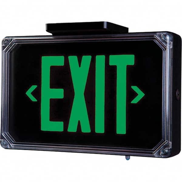 Hubbell Lighting - Illuminated Exit Signs Number of Faces: 2 Letter Color: Green - Eagle Tool & Supply
