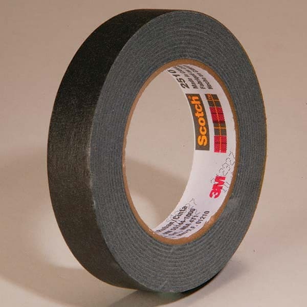 3M - 18mm Wide x 55 m x 5.6 mil Black Crepe Paper Masking Tape - Eagle Tool & Supply