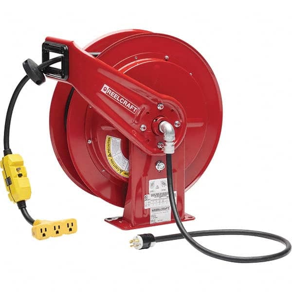 Reelcraft - Cord & Cable Reels End Type: Triple Tap Outlet Cable Length (Feet): 75 - Eagle Tool & Supply