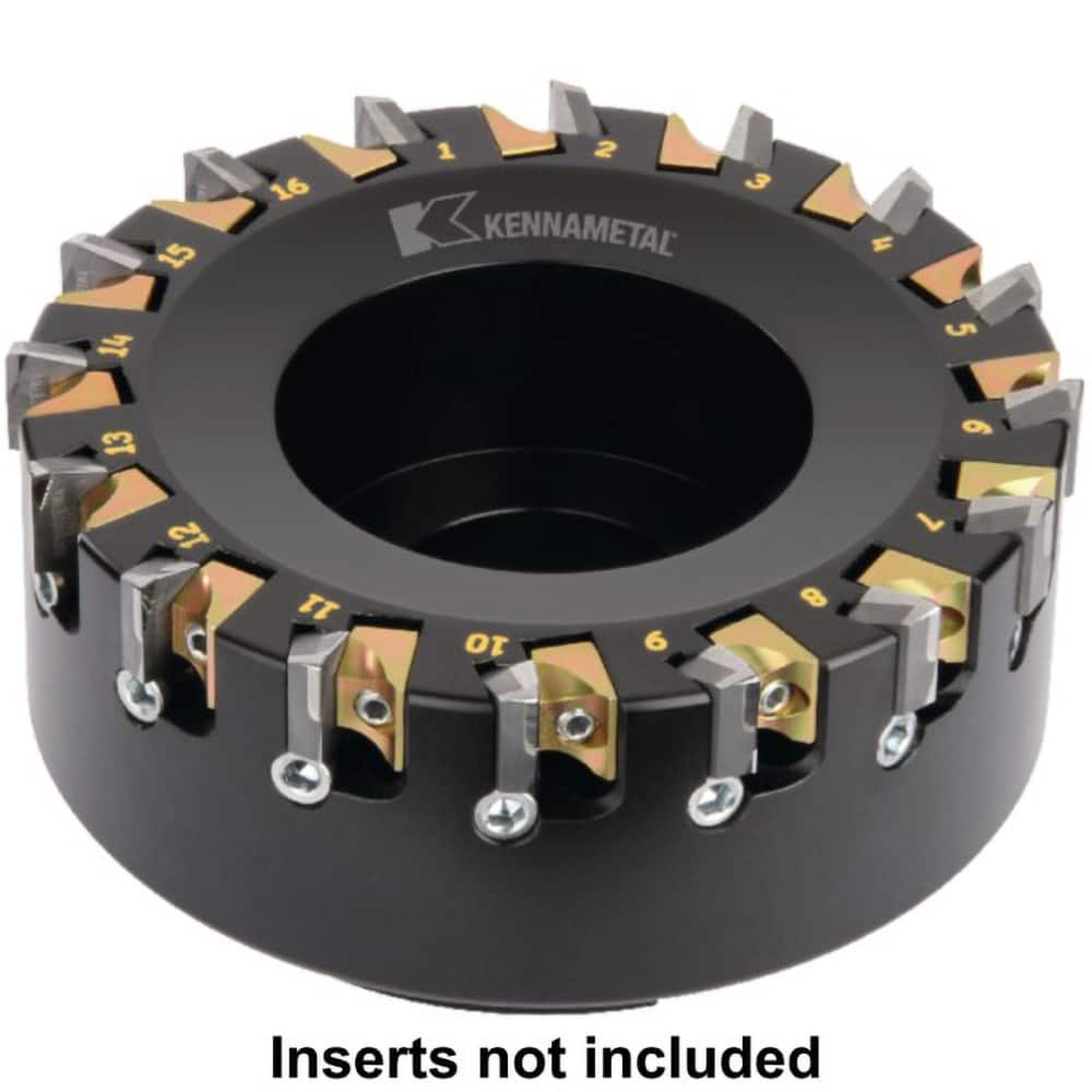 Indexable Square-Shoulder Face Mill: KBDM250SD16, 0.1930″ Max Cutting Depth Uses 16, KSDR100031E1W4S Inserts, Through Coolant, Series KBDM