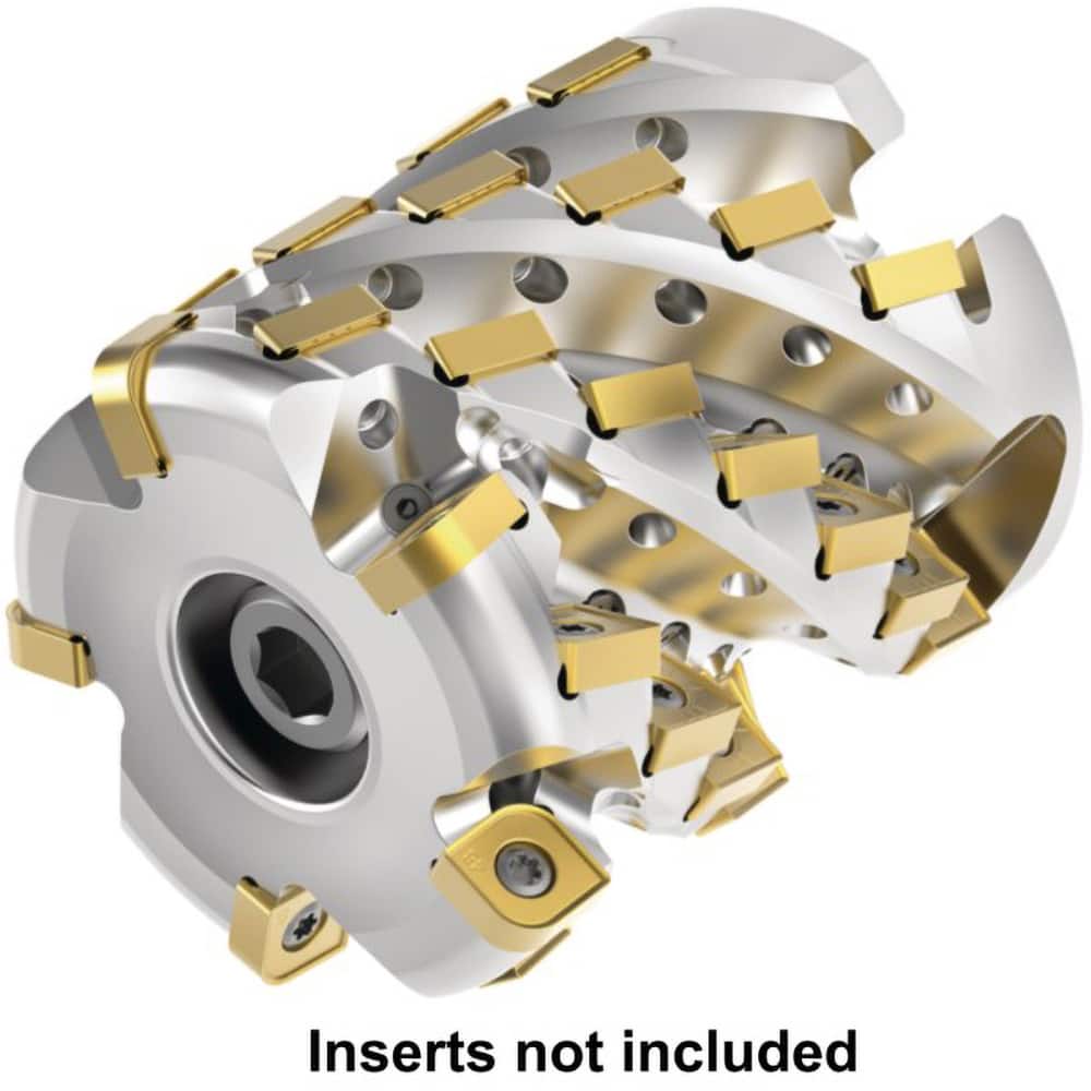 Indexable Square-Shoulder Face Mill: 10S100ZU4AP303Z40R, 3.0332″ Max Cutting Depth Uses 40, SNHJ100464SNGDH & SNHJ100408SNGDH Inserts, Through Coolant, Series HARVI Ultra 8X