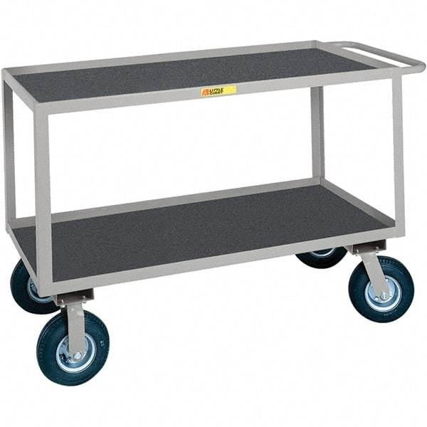 Little Giant - 1,200 Lb Capacity, 30" Wide x 48" Long x 38" High Cart - Steel, Pneumatic Casters - Eagle Tool & Supply