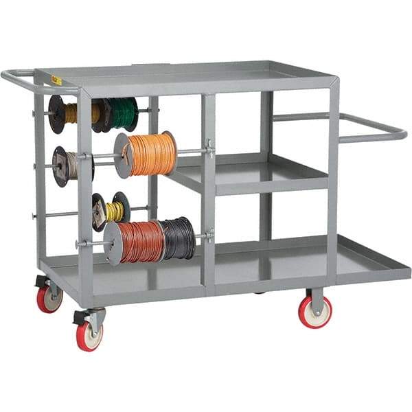 Little Giant - 24" Wide x 54" Long x 35" High Maintenance Cart - Steel, Polyurethane Casters - Eagle Tool & Supply