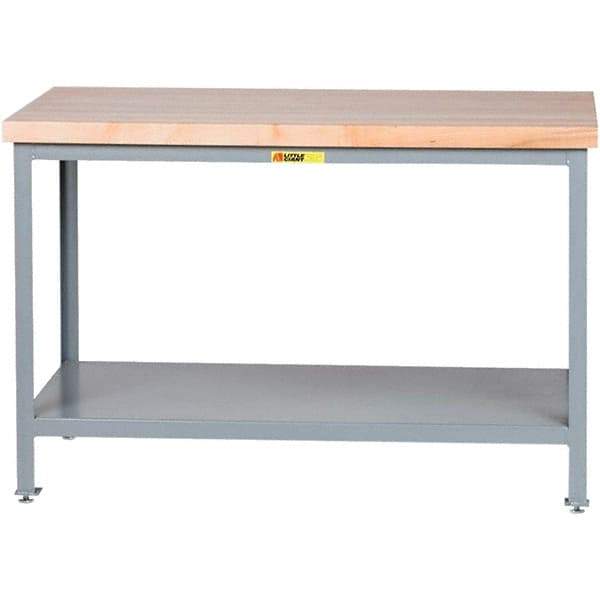 Little Giant - 72 Wide x 36" Deep x 35" High, Steel Butcher Block Top - 2,000 Lb Capacity, 35" High - Eagle Tool & Supply