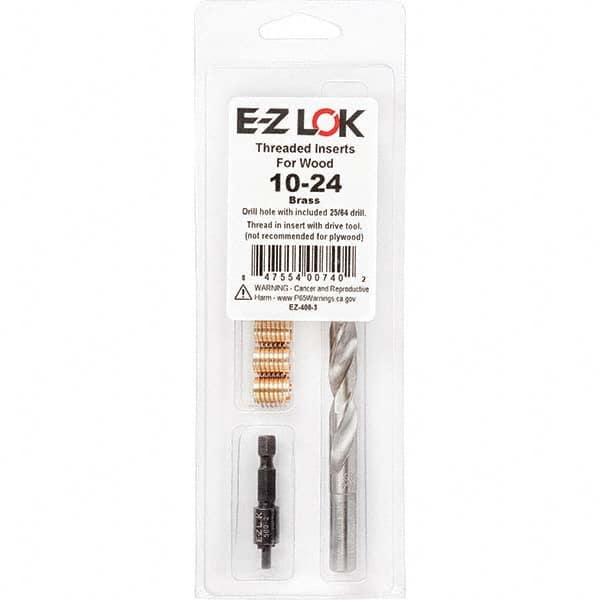 E-Z LOK - Thread Repair Kits Insert Thread Size (Inch): #10-24 Includes Drill: Yes - Eagle Tool & Supply