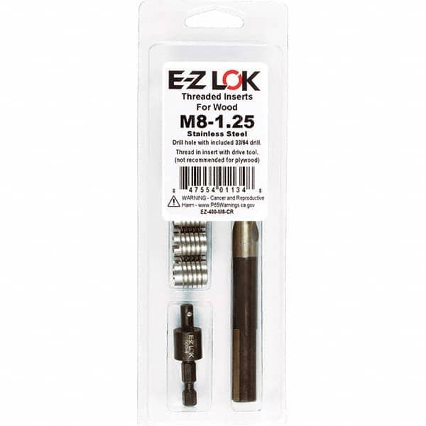E-Z LOK - Thread Repair Kits Insert Thread Size (mm): M8x1.25 Includes Drill: Yes - Eagle Tool & Supply