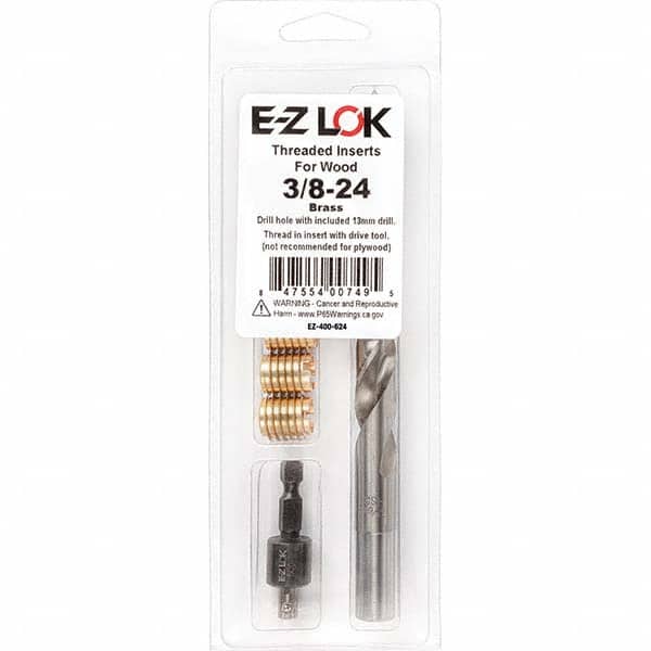 E-Z LOK - Thread Repair Kits Insert Thread Size (Inch): 3/8-24 Includes Drill: Yes - Eagle Tool & Supply