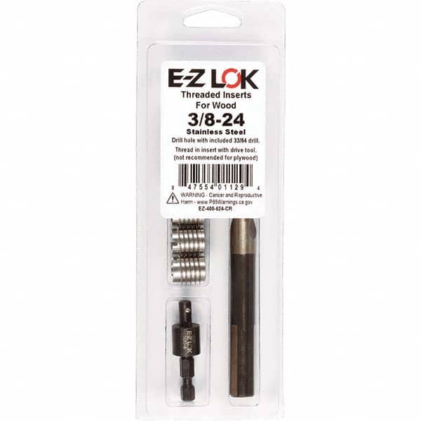 E-Z LOK - Thread Repair Kits Insert Thread Size (Inch): 3/8-24 Includes Drill: Yes - Eagle Tool & Supply