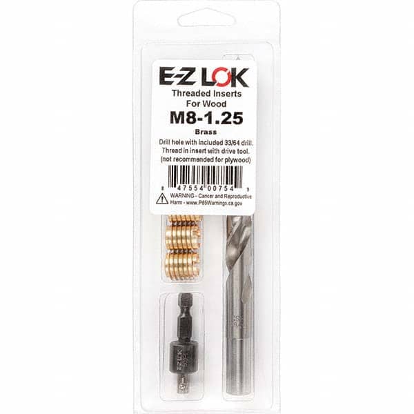 E-Z LOK - Thread Repair Kits Insert Thread Size (mm): M8x1.25 Includes Drill: Yes - Eagle Tool & Supply