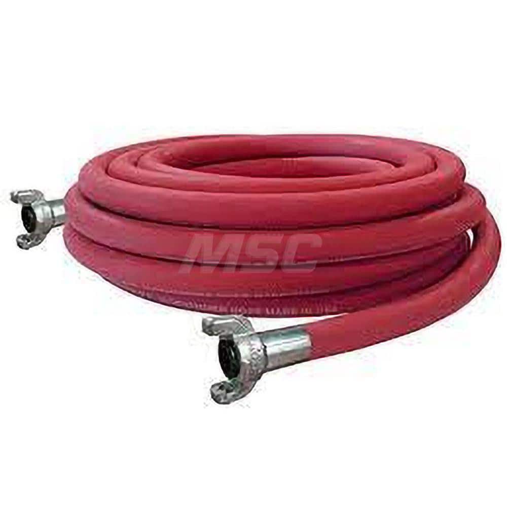 Multi-Purpose Hose: 3/4″ ID, 1.133″ OD, 50 ™ Long - Crowfoot Ends, 300 Max psi, -40 to 212 ° F;, Red
