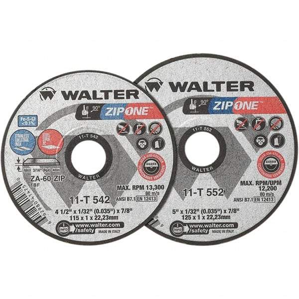 WALTER Surface Technologies - Depressed-Center Wheels Wheel Diameter (Inch): 6 Wheel Thickness (Inch): 1/32 - Eagle Tool & Supply