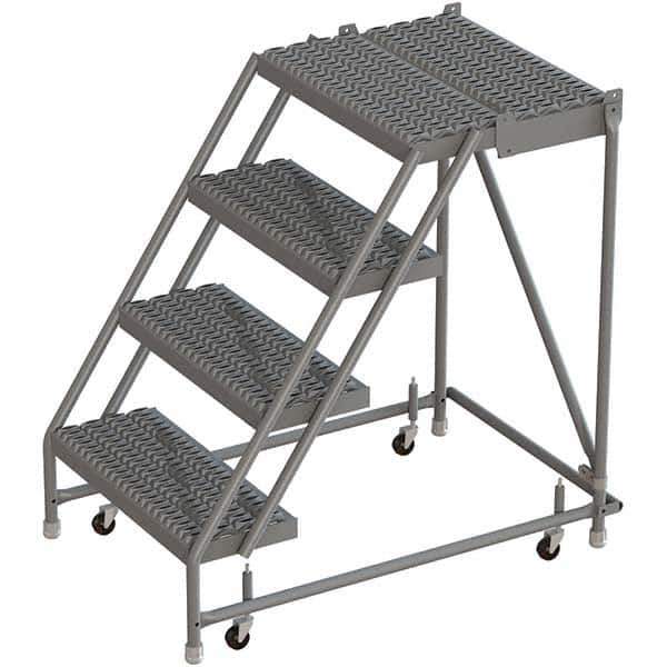 TRI-ARC - Rolling & Wall Mounted Ladders & Platforms Type: Rolling Warehouse Ladder Style: Rolling Platform Ladder - Eagle Tool & Supply