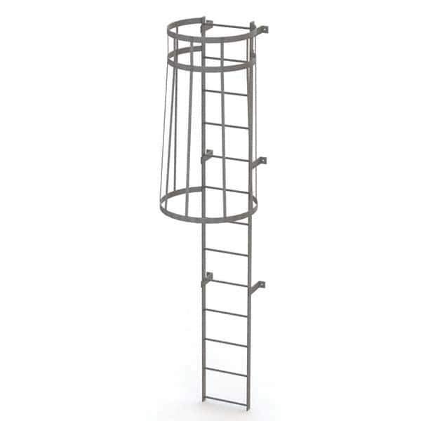 TRI-ARC - Rolling & Wall Mounted Ladders & Platforms Type: Fixed Ladder Style: Safety Cage - Eagle Tool & Supply