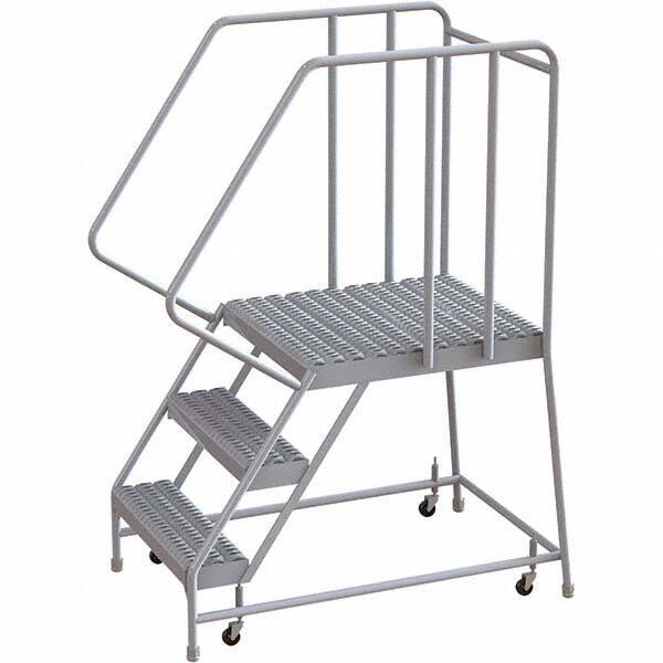 TRI-ARC - Rolling & Wall Mounted Ladders & Platforms Type: Rolling Warehouse Ladder Style: Rolling Safety Ladder - Eagle Tool & Supply