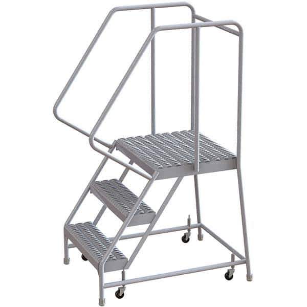 TRI-ARC - Rolling & Wall Mounted Ladders & Platforms Type: Rolling Warehouse Ladder Style: Rolling Safety Ladder - Eagle Tool & Supply