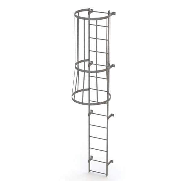TRI-ARC - Rolling & Wall Mounted Ladders & Platforms Type: Fixed Ladder Style: Safety Cage - Eagle Tool & Supply