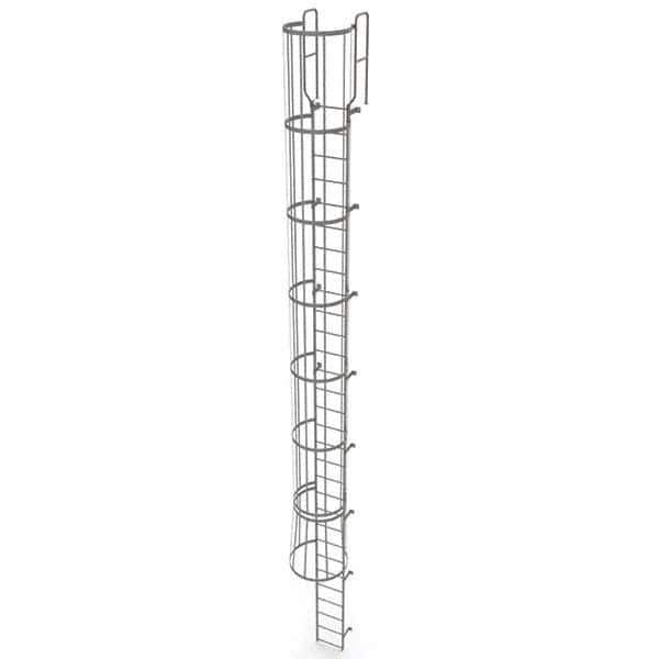 TRI-ARC - Rolling & Wall Mounted Ladders & Platforms Type: Fixed Ladder Style: Safety Cage - Eagle Tool & Supply