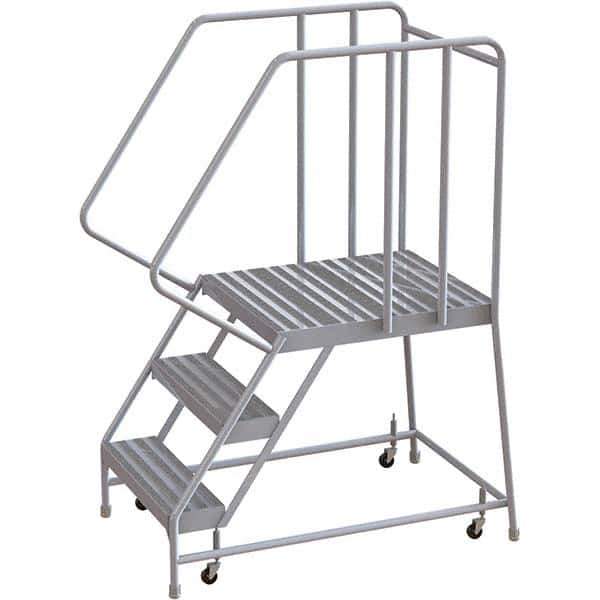 TRI-ARC - Rolling & Wall Mounted Ladders & Platforms Type: Rolling Warehouse Ladder Style: Rolling Safety Ladder - Eagle Tool & Supply