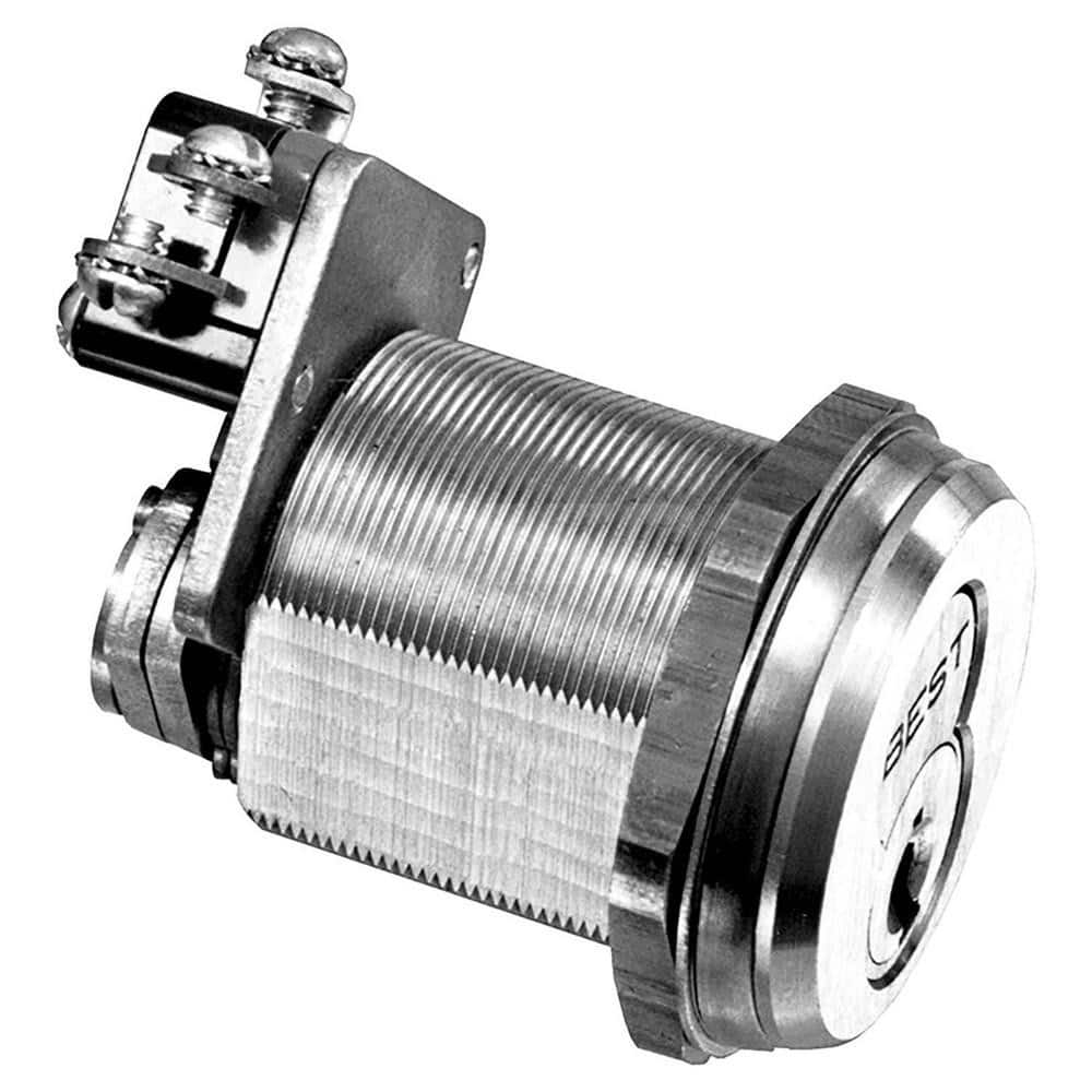 Key Switches; Switch Type: CAM Mount Electric Lock; Switch Sequence: On-Off; Contact Form: SPDT; Actuator Type: Switch; Key; Terminal Type: Screw; For Use With: Electrical Controls; Machines; Electrical Panels; Maximum Operating Temperature (F): 176; Hor
