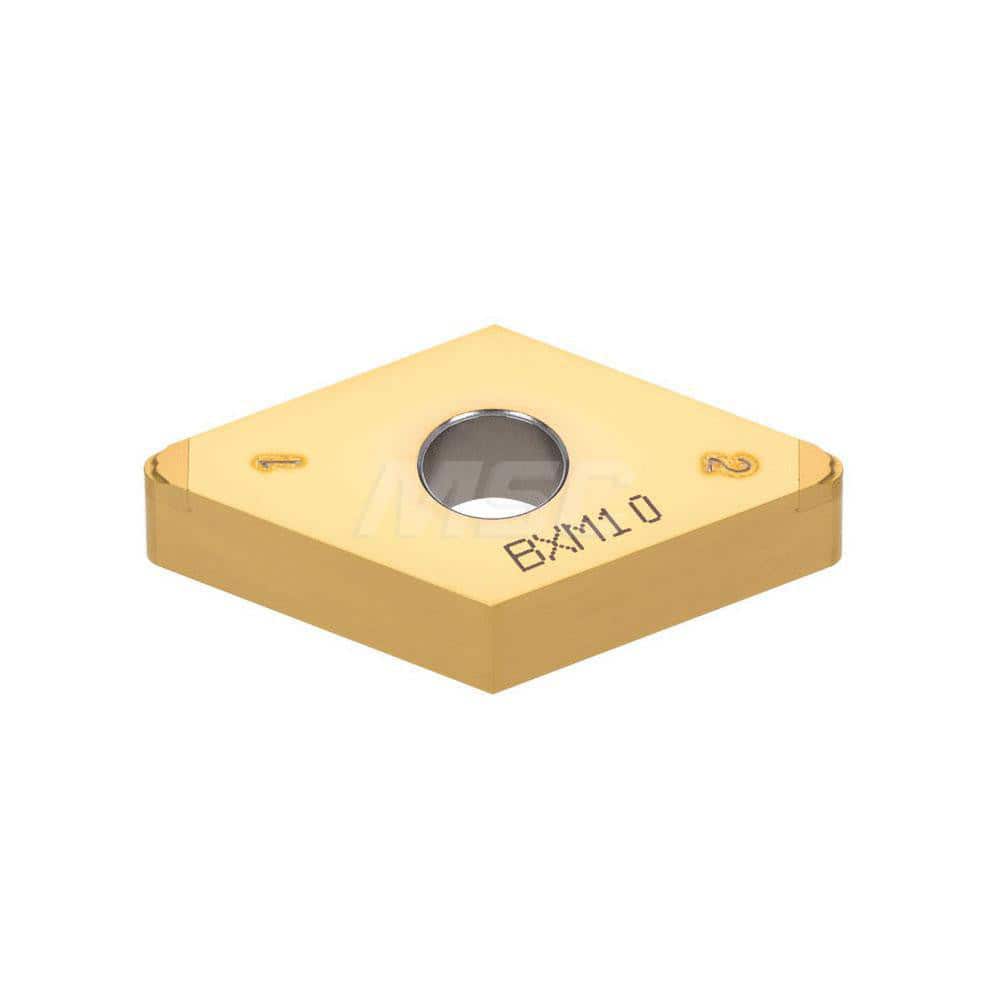 Turning Insert: 2QP-DNGM431HP BXM10, Polycrystalline Cubic Boron Nitride TiCN Finish, Neutral, 1/2″ Inscribed Circle, 0.0160″ Corner Radius, 55.0 ° N/A Diamond, Series DNGM