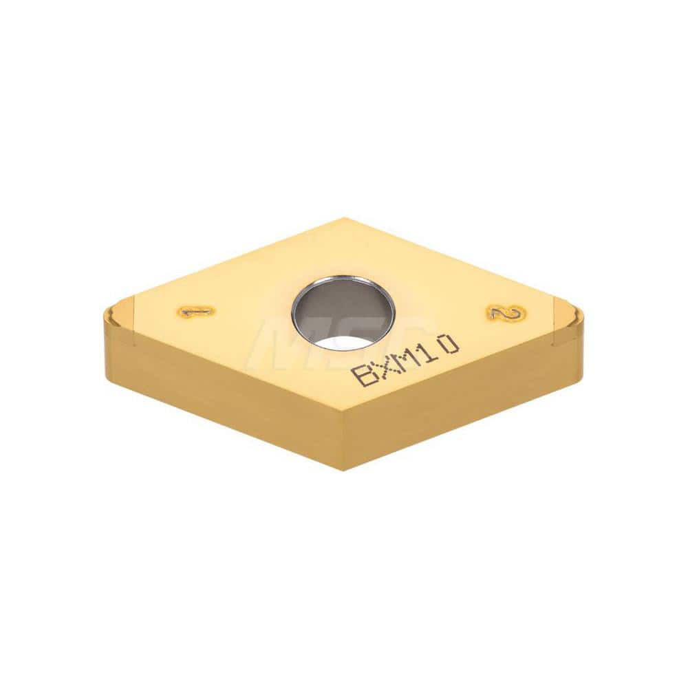 Turning Insert: 2QP-DNGM442HP BXA10, Polycrystalline Cubic Boron Nitride TiAlN & TiCN Finish, Neutral, 1/2″ Inscribed Circle, 0.0310″ Corner Radius, 55.0 ° N/A Diamond, Series DNGM