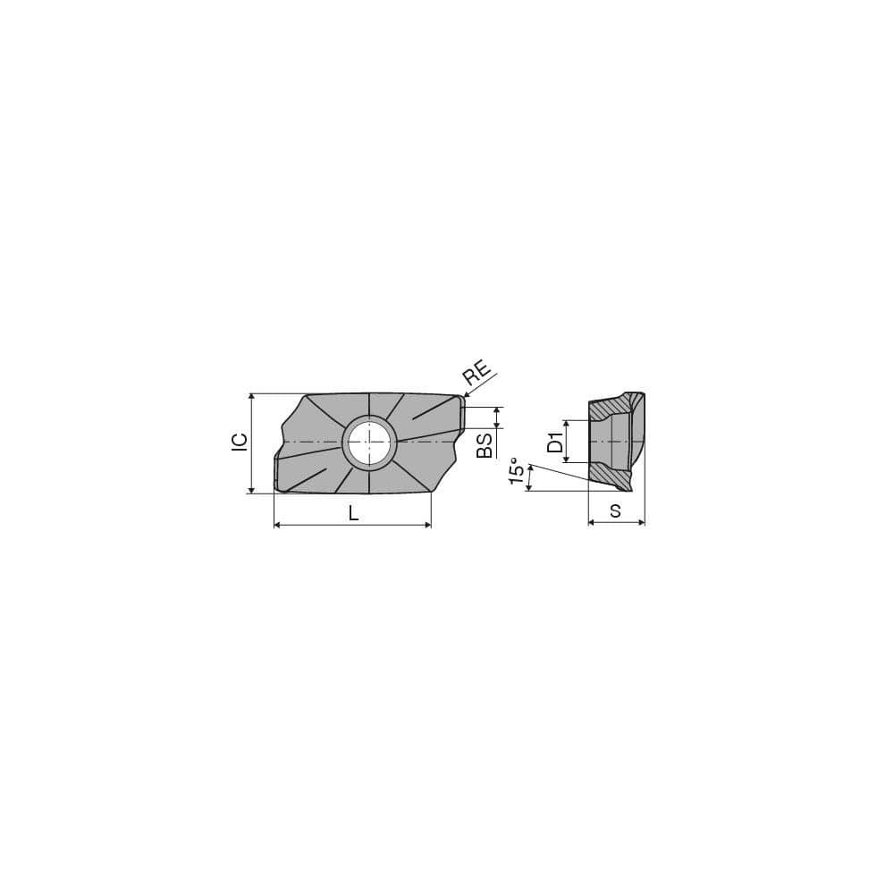 Milling Insert: XDKT 150540SR-M50 CTCP230, CTCP230, Solid Carbide N/A Finish,