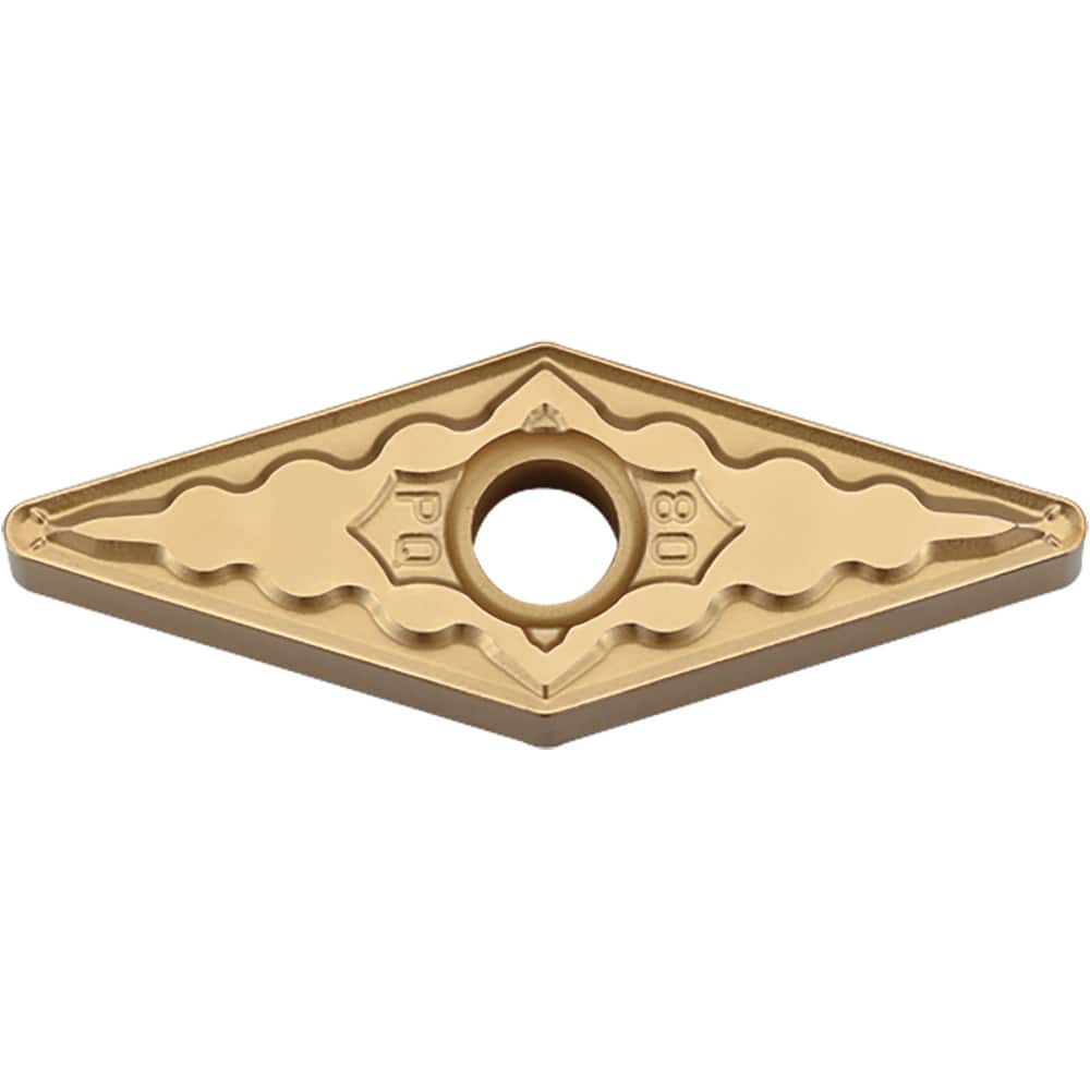 VNMG160408PQ CA025P Carbide Turning Insert TiCl2O3/TiN Finish, Neutral, 3/8″ Inscribed Circle, 0.0315″ Corner Radius, 0.1874″ Thick, 35° Diamond, Series CA0P