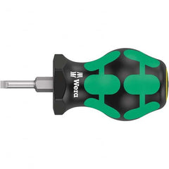 Wera - Slotted Screwdrivers Tool Type: Stubby Overall Length Range: 3" - 6.9" - Eagle Tool & Supply