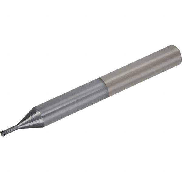 Vargus - M2x0.40 ISO, 1.55mm Cutting Diam, 4 Flute, Solid Carbide Helical Flute Thread Mill - Internal Thread, 0.4mm LOC, 76mm OAL, 6mm Shank Diam - Eagle Tool & Supply