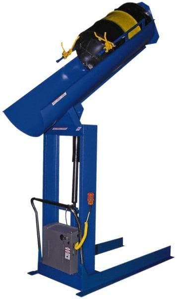 Vestil - 1,500 Lb Load Capacity, Drum Dumper - 84" High - Eagle Tool & Supply