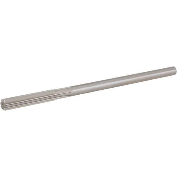 Hertel - 0.384" High Speed Steel 6 Flute Chucking Reamer - Straight Flute, 0.3105" Straight Shank, 1-3/4" Flute Length, 7" OAL - Eagle Tool & Supply