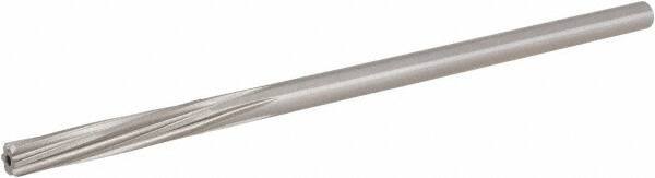 Hertel - 3/16" High Speed Steel 6 Flute Chucking Reamer - Spiral Flute, 0.1805" Straight Shank, 1-1/8" Flute Length, 4-1/2" OAL - Eagle Tool & Supply