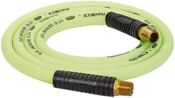 Legacy - 1/2" ID x 0.74" OD 8' Long Lead-In Whip Hose - FNPT x MNPT Swivel Ends, 300 Working psi, 140°, 1/2" Fitting, Green - Eagle Tool & Supply