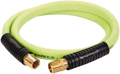 Legacy - 1/2" ID x 0.74" OD 4' Long Lead-In Whip Hose - FNPT x MNPT Swivel Ends, 300 Working psi, 140°, 1/2" Fitting, Green - Eagle Tool & Supply