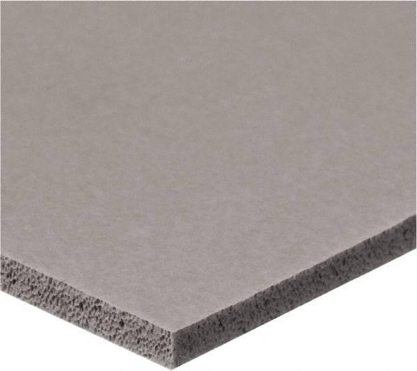 Value Collection - 3/8" Thick x 3/8" Wide x 6' Long Gray Closed Cell Silicone Foam Rubber Roll - Stock Length, Adhesive Back, -60°F to 400°F - Eagle Tool & Supply