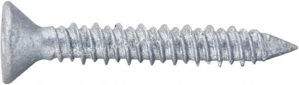Powers Fasteners - 3/16" Diam, 2-3/4" OAL, Phillips Drive, Concrete Screw & Masonry Fastener - Stainless Steel, Perma-Seal Finish, Includes #3 Phillips Bit - Eagle Tool & Supply