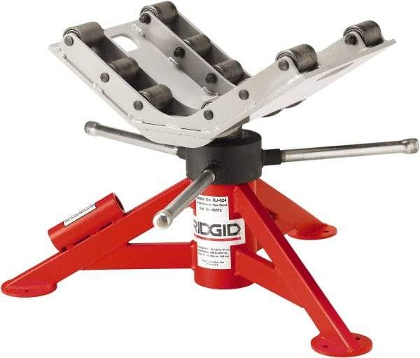 Ridgid - 6" to 24" Pipe Capacity, Adjustable Pipe Stand - 16" to 31" High, 4,500 Lb Capacity - Eagle Tool & Supply