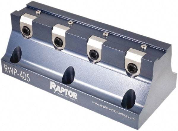 Raptor Workholding - 3/4" Jaw Width, 3" High x 8" Long x 3.8" Wide Dovetail Vise - For Use with 4 & 5 Axis Workholding Systems - Eagle Tool & Supply
