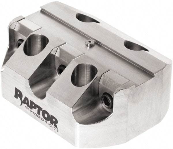 Raptor Workholding - 3/4" Jaw Width, 2" High x 5" Long x 3.9" Wide Dovetail Vise - For Use with 4 & 5 Axis Workholding Systems - Eagle Tool & Supply