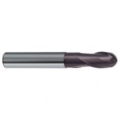 1/2" Dia. - 3 OAL 2 FL 30 Helix Firex Carbide Ball Nose End Mill - Eagle Tool & Supply