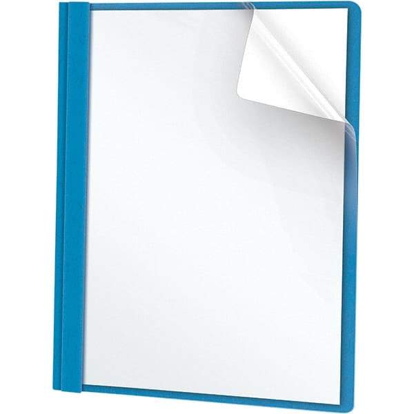 UNIVERSAL - 11" Long x 8-1/2" Wide Report Cover with Tang/Prong Binding - Light Blue - Eagle Tool & Supply
