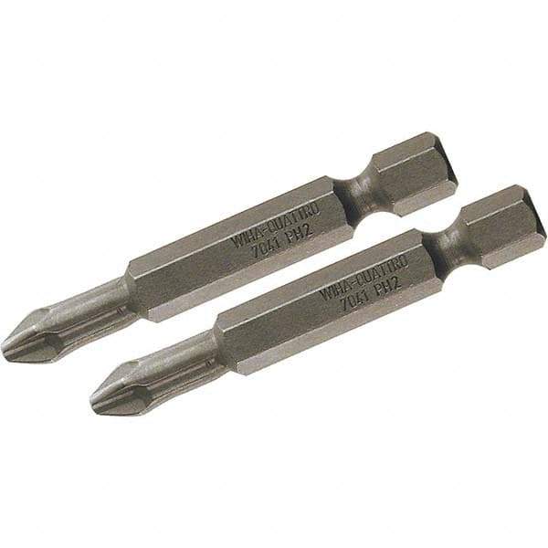 Wiha - #0 Power Bit - 1/4" Drive, 2" OAL - Eagle Tool & Supply