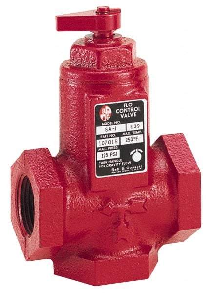 Bell & Gossett - 1-1/2" Pipe, Cast Iron Manually Operated Plumbing Valve - Buna Seal, FNPT - Eagle Tool & Supply