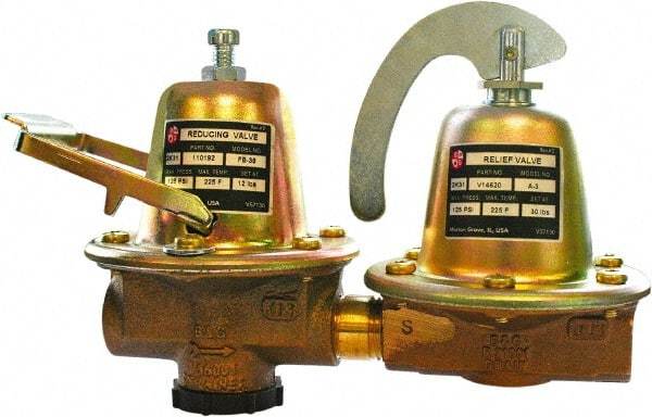 Bell & Gossett - 1/2" Inlet, 1/2" Outlet, FNPT, Dual Control Regulator Relief Valve - 125 Max psi, Lead Free Brass - Eagle Tool & Supply