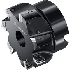 Walter - 5 Inserts, 63.5mm Cut Diam, 25.4mm Arbor Diam, Indexable Square-Shoulder Face Mill - 0° Lead Angle, 40mm High, Through Coolant, Series M4132-UB1 - Eagle Tool & Supply