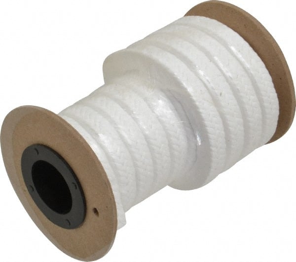 Made in USA - 3/8" x 4.2' Spool Length, PTFE/Sanitary Compression Packing - Eagle Tool & Supply
